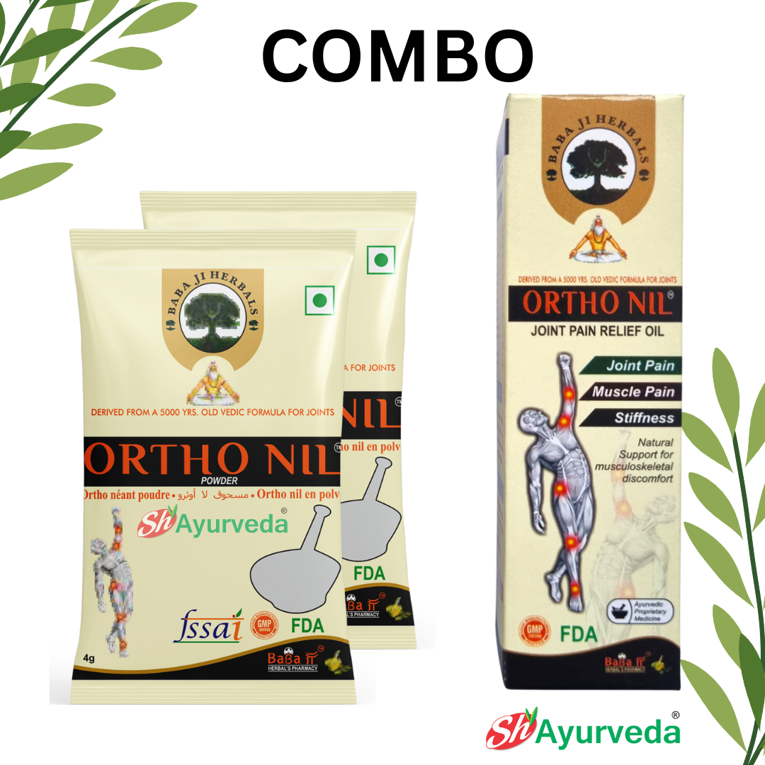 Babaji Herbals Ortho Nil Combo for Joint Pain | 70 Pouches + 50ml Oil