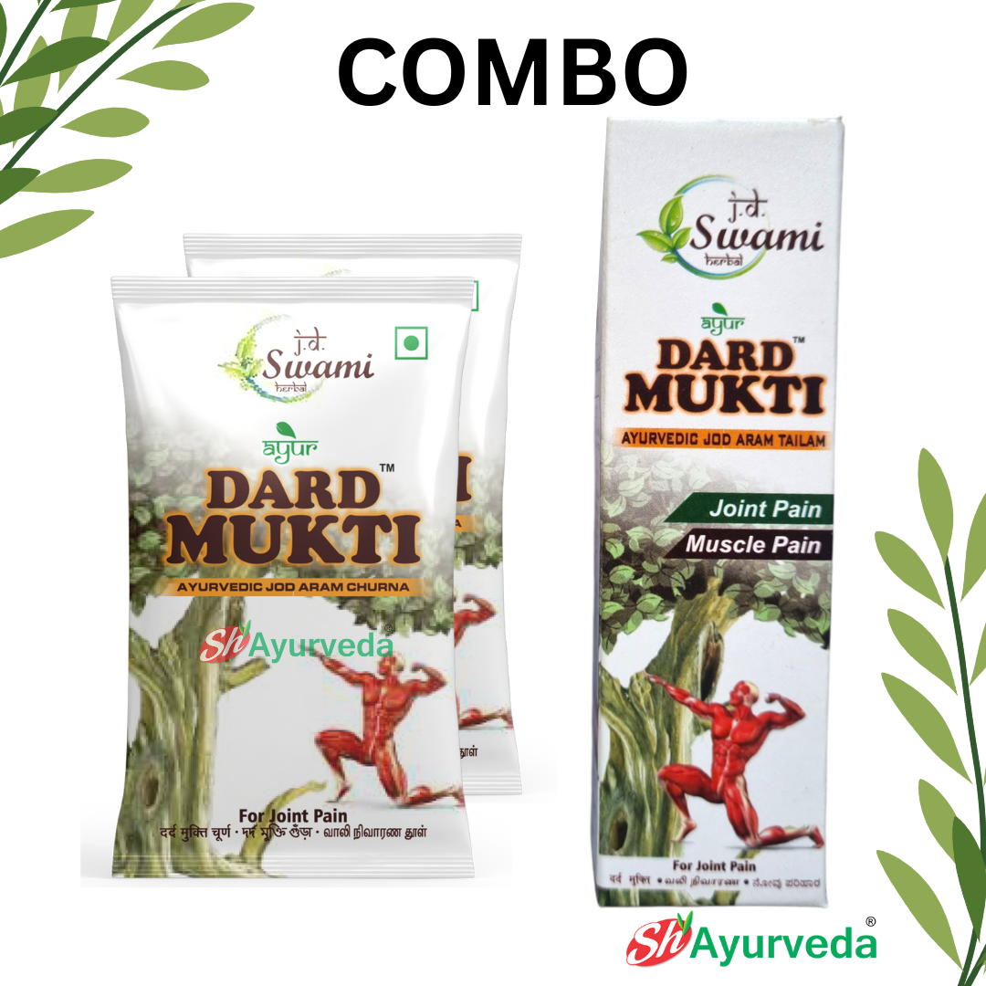 Dard Mukti Combo Pack JD Swami Ayurveda | 70 Pouches + 50ml Oil